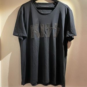 John Varvatos KISS Chain Letter Tee T-Shirt L Black